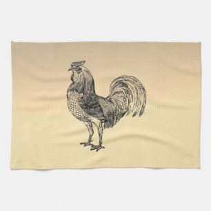 Linge De Cuisine Coq rustique 