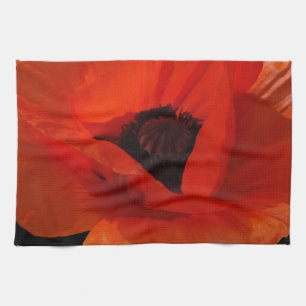 Linge De Cuisine Coquelicot Macro