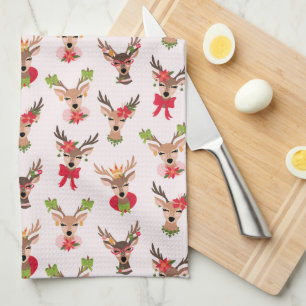 Linge De Cuisine Coquette Christmas Preppy Reindeer