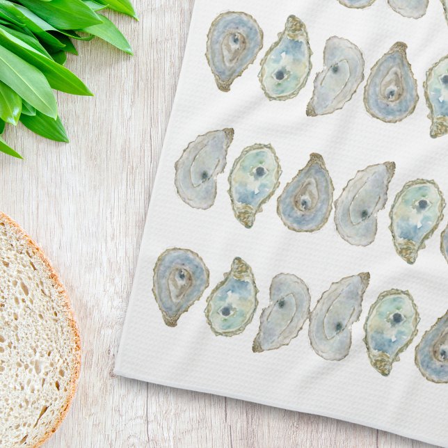 Linge De Cuisine Coquille d'Huître | Cuisine Côtière (Créateur téléchargé)