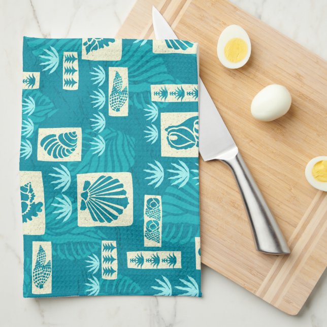 Linge De Cuisine Coquilles sous-marines de Kua Bay Hawaiian (Quart Plié)
