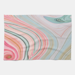 Linge De Cuisine corail rose vif menthe vert arc-en-ciel tourbillon
