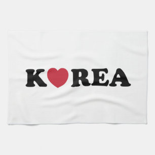Linge De Cuisine Corée amour coeur