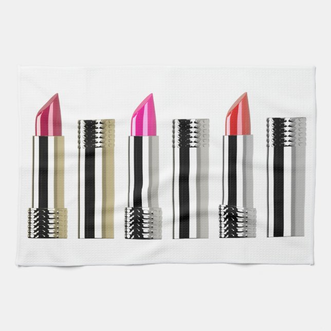 Linge De Cuisine Cosmétologie rouge chrome (Horizontal)