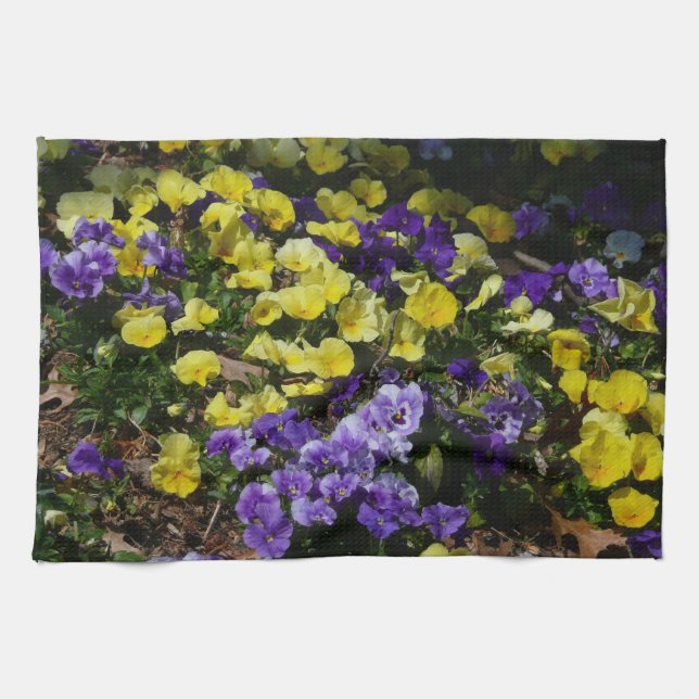 Linge De Cuisine Coteau de panneaux violets et jaunes (Horizontal)