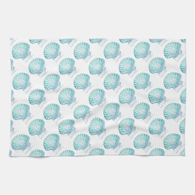 Linge De Cuisine coteau turquoise couleur bleu mermaid (Horizontal)