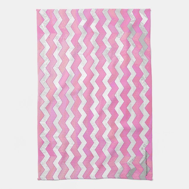 Linge De Cuisine Coton Candy Chevon Motif (Vertical)
