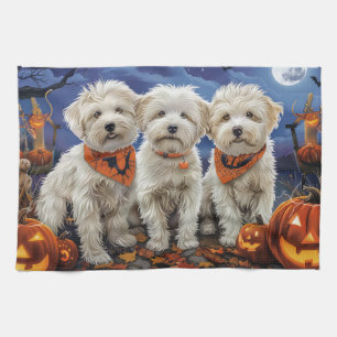Linge De Cuisine Coton De Tulear Halloween Éffrayant