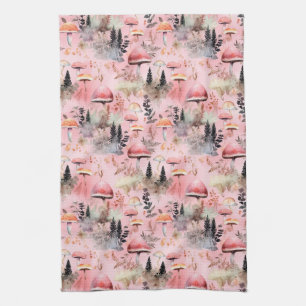 Linge De Cuisine Cottagecore Aquarelle Champignon & Forêt (2)