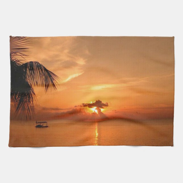 Linge De Cuisine coucher de soleil (Horizontal)