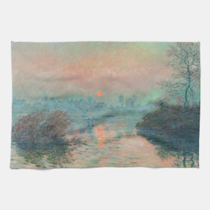 Linge De Cuisine Coucher de soleil de Monet sur la Seine Impression