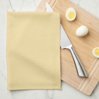 Linge De Cuisine Couleur Crème au Beurre Minimaliste Jaune Pâle Pas