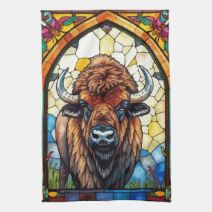 Linge De Cuisine Couleurs Audacieuses Bison Buffalo Cottagecore Imp