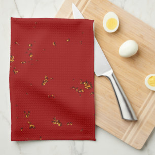 Linge De Cuisine Coup De Feu Rouge Sur Votre Photo