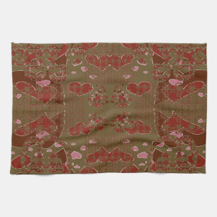 Linge De Cuisine Coupes de fleurs en forme de cœur