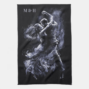 Linge De Cuisine Couple de danse monographique personnalisé