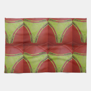 Linge De Cuisine Courbes jaunes dorées.JPG