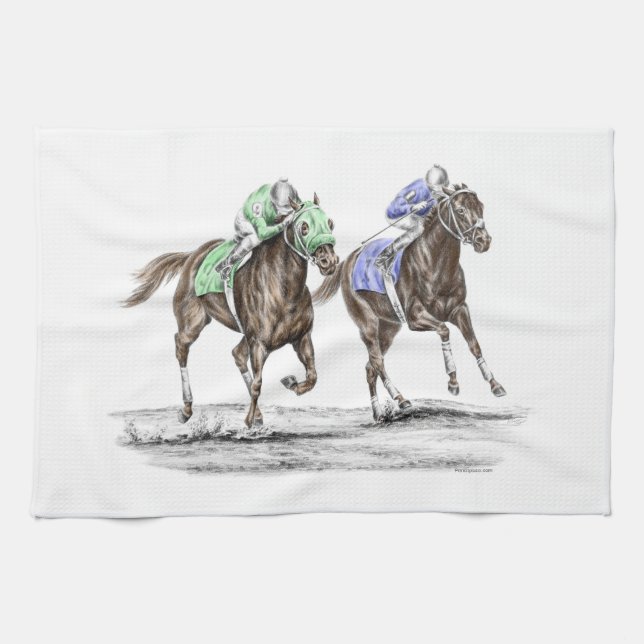 Linge De Cuisine Course de chevaux à Thoroughbred (Horizontal)