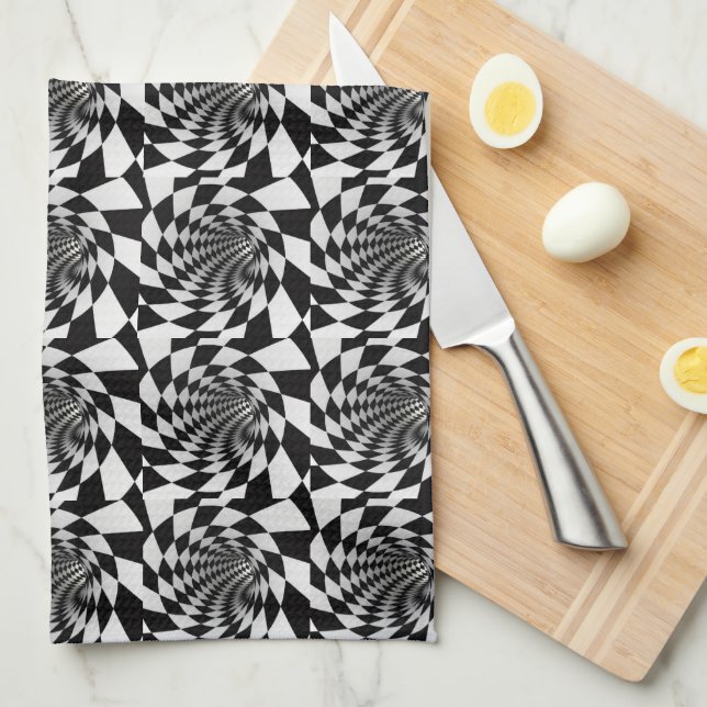 Linge De Cuisine Couverture à vortex d'illusion optique (Quart Plié)