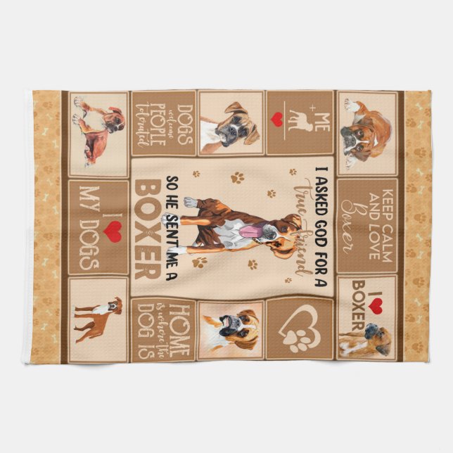 Linge De Cuisine Couverture de chien de boîte personnalisée, cadeau (Horizontal)