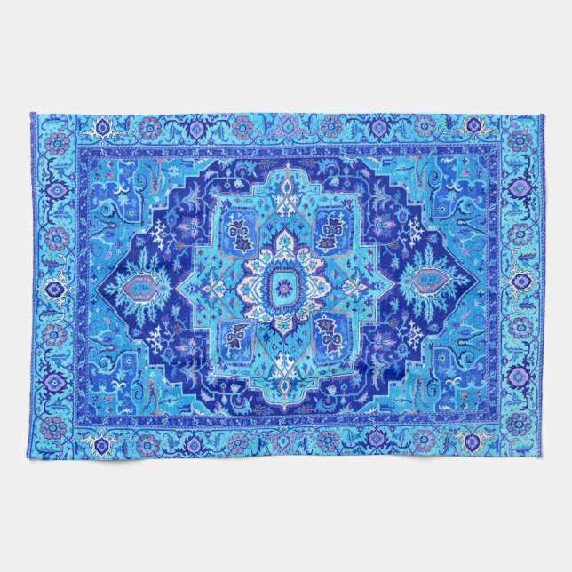 Linge De Cuisine COUVERTURE PERSANE - bleu (Horizontal)