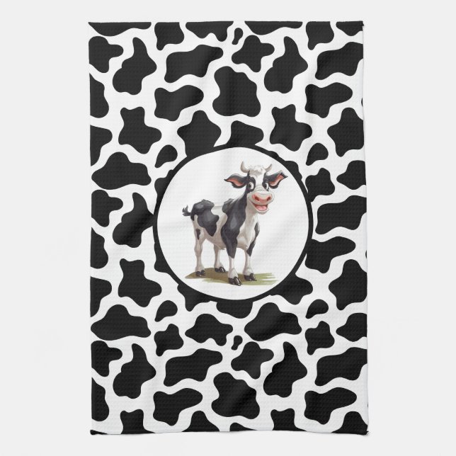 Linge De Cuisine Cow (Vertical)