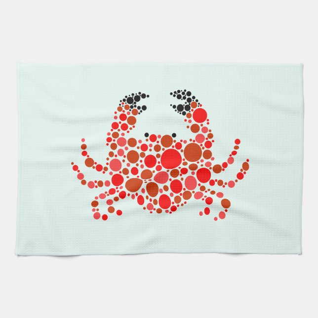 Linge De Cuisine Crabe à points (Horizontal)