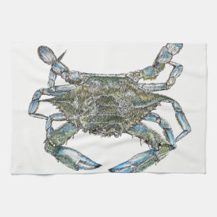 Linge De Cuisine Crabe bleu