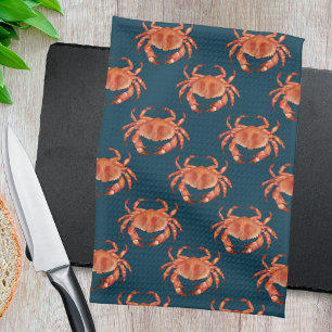 Linge De Cuisine Crabes Motif balnéaire