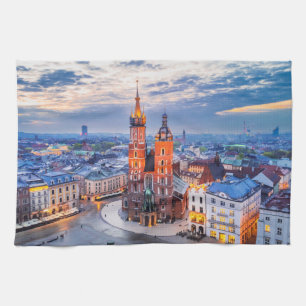 Linge De Cuisine Cracovie nuit en Pologne