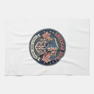 Linge De Cuisine Crâne Américain Patriotique Crâne Patriotique Toug
