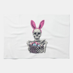 Linge De Cuisine Crâne de Pâques - Lapin squelette drôle