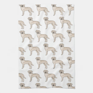 Linge De Cuisine Cream Labrador Retriever Cartoon Lab Motif chien