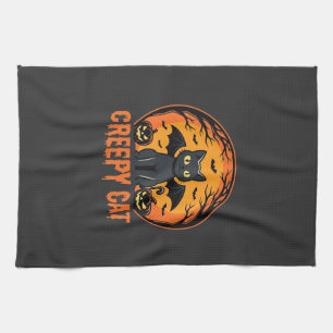 Linge De Cuisine Création graphique de chat effrayant Halloween cha