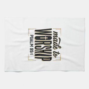 Linge De Cuisine Créé pour Adorer Psaume 95_1 Design Vintage Chréti