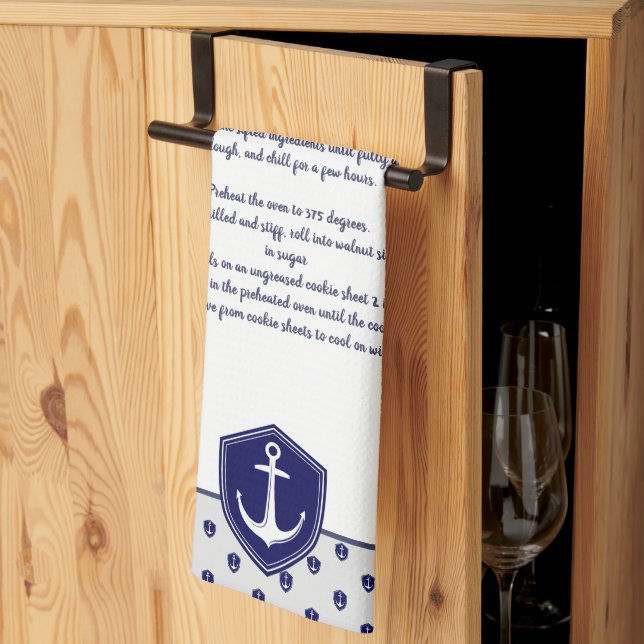 Linge De Cuisine Créer votre propre Ancre nautique Recette de conse (Pliage en tiers)