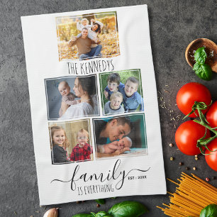 Linge De Cuisine Créez Votre Propre Citation de Famille de Collage 