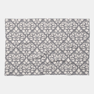 Linge De Cuisine Crème de motif de répétition de damassé de rou