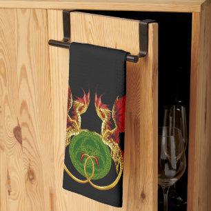 Linge De Cuisine Crescent Céleste Lune Et Dragons