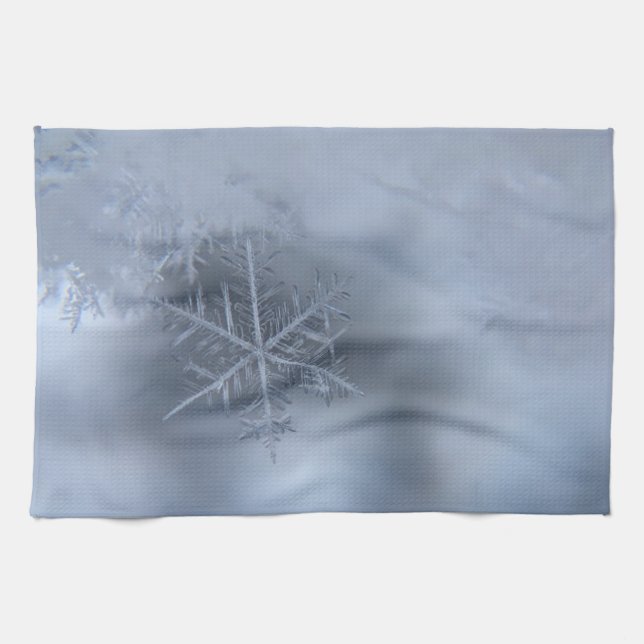 Linge De Cuisine Cristaux de flocon de neige microscopique gelée pl (Horizontal)