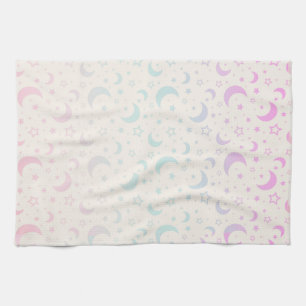 Linge De Cuisine Croissants de lune et étoiles pastel Halloween