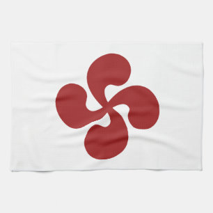 Linge De Cuisine Croix Basque Rouge Lauburu