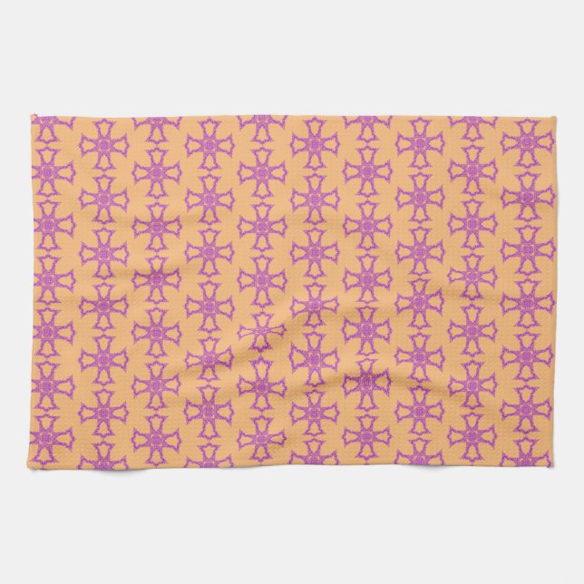 Linge De Cuisine Croix chrétienne rose (Horizontal)