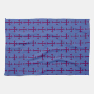 Linge De Cuisine Croix violette Art dévotionnel du Carême et de l'A