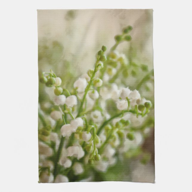 Linge De Cuisine Croquis de bouquet de fleur du muguet (Vertical)