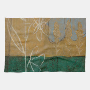 Linge De Cuisine Croquis floral avec Fleur sauvage et Plante