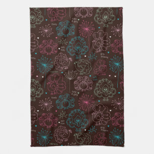 Linge De Cuisine cru de papier peint de l'Inde de fleur de paon