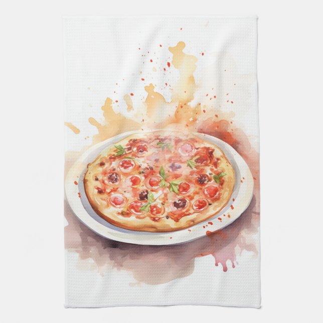 Linge De Cuisine Cucina Italiana : Pizza Italienne Artistique (Vertical)