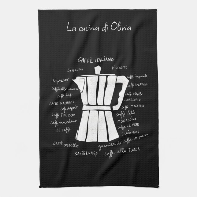Linge De Cuisine Cuisine art Italien Espresso café moka pot (Vertical)