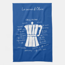Cuisine art Italien Espresso café moka pot bleu